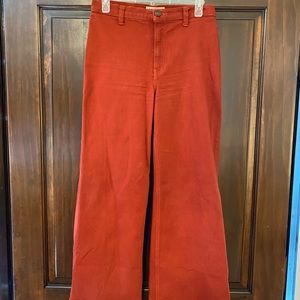 High waist wide leg pants